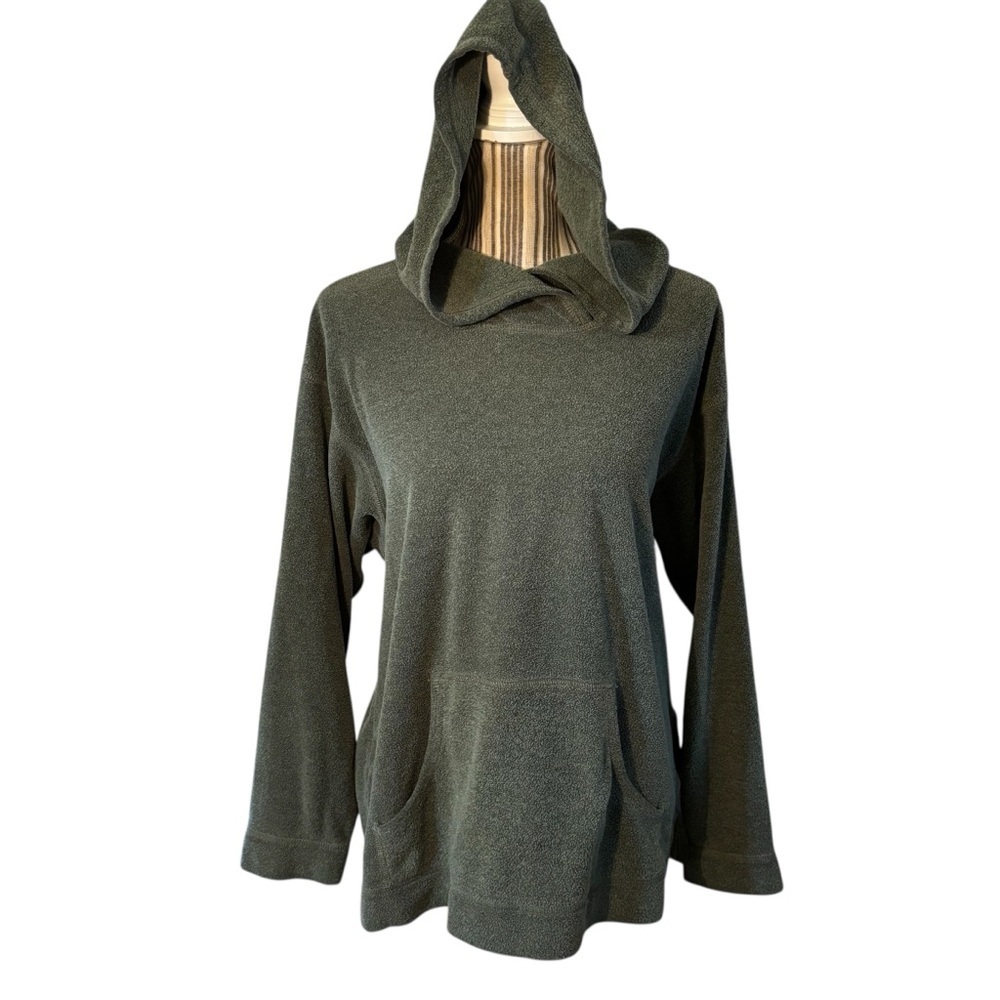 Eddie Bauer Pullover Medium Forest Green Women's Hoodie Terrycloth material warm